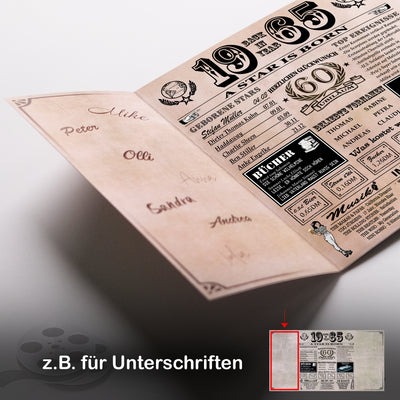 Geburtstagskarte 1965 - 60. Jubiläum