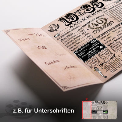 Geburtstagskarte 1985 - 40. Jubiläum