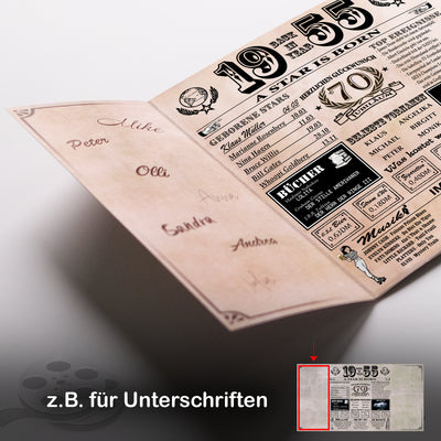 Geburtstagskarte 1955 - 70. Jubiläum