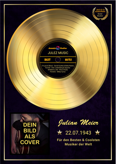 Schallplatte Musik - Gold