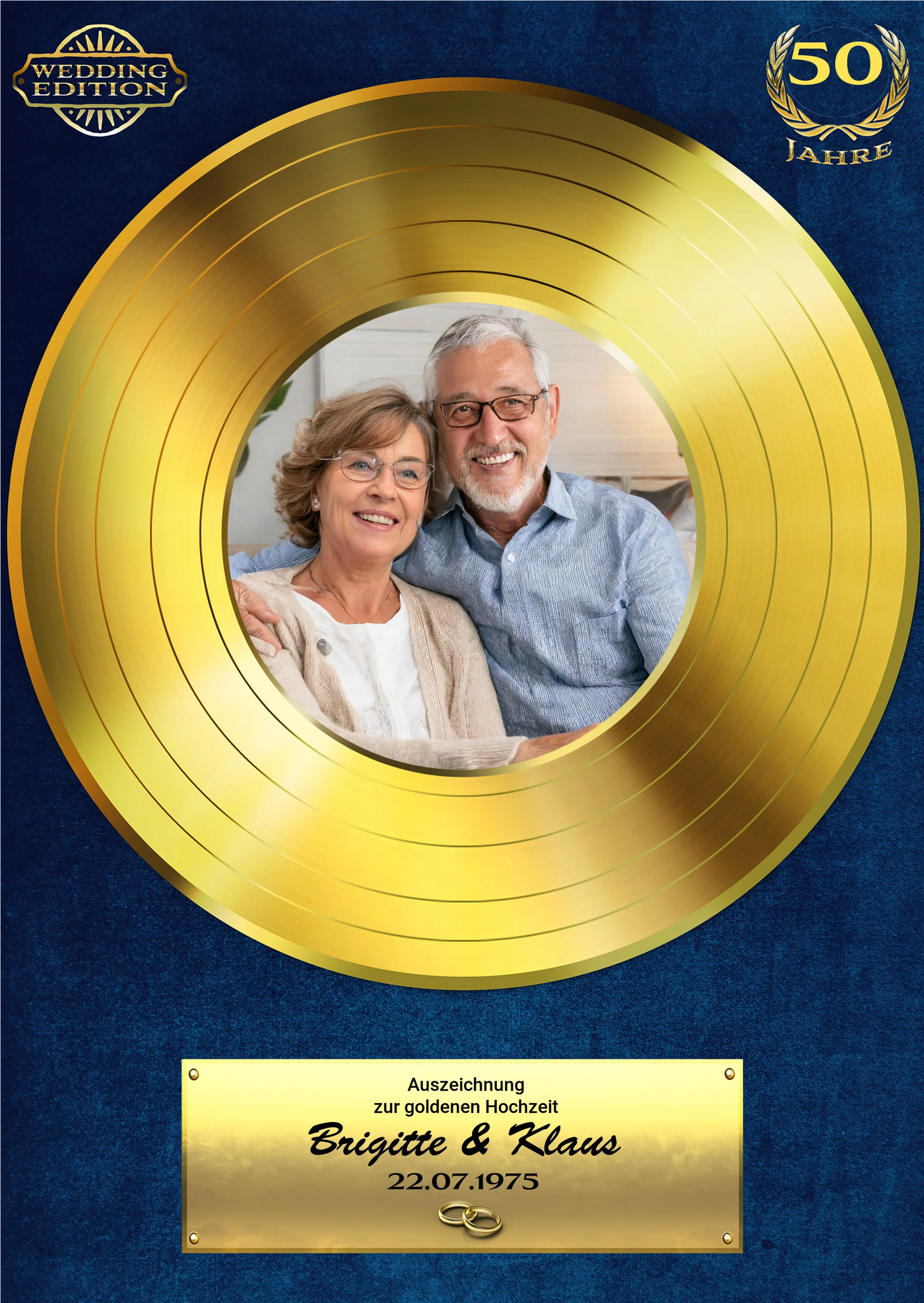 Schallplatte Hochzeit Gold