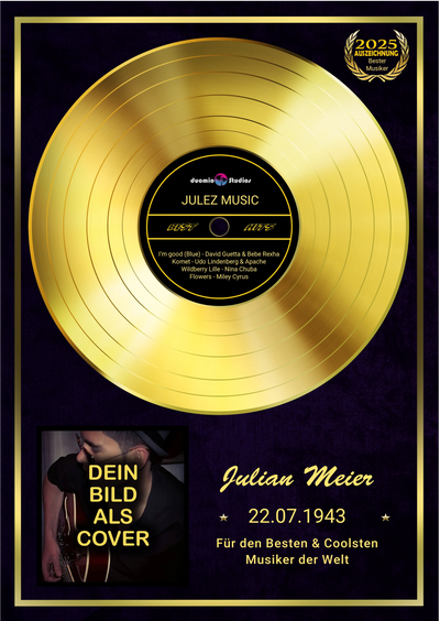 Schallplatte Musik - Gold